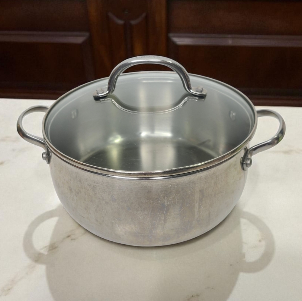 COOKS by JC Penney Homecollection 5 Quart Dutch Oven Pot and Lid Stainless Steel